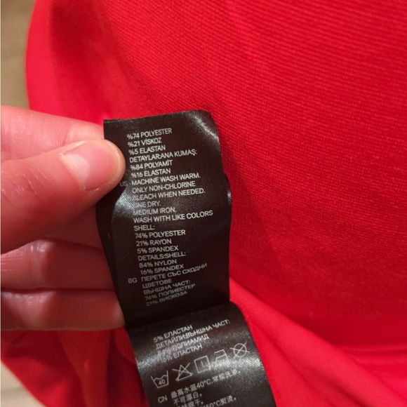 H&M| Women’s Red Sleeveless A-Line Dress Small - Picture 3 of 4